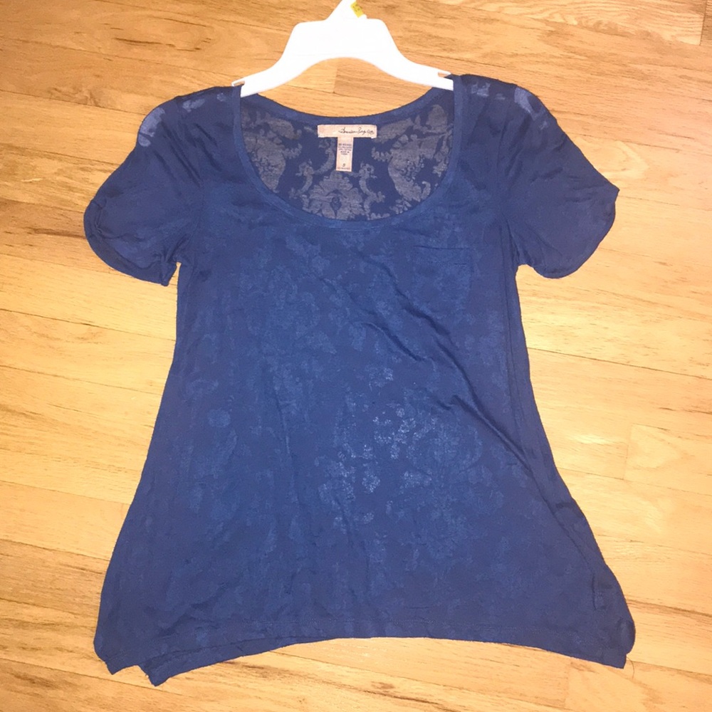 AMERICAN RAG sheer blue t-shirt
